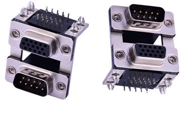 Female D Sub Connector 9PIN Public Seat Combination Type Insulation Resistance