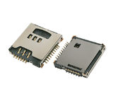 Metal il micro connettore di carta SIM di vibrazione, la corrente nominale 0,5 A dell'incavo scheda di memoria/del ms