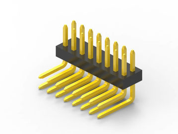 Connettore di intestazione di PCB a pin maschile 1.0mm Pitch PA6T Nero Plastica angolo destro