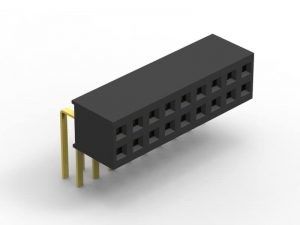 Tavola di circuito stampato 20 pin Femminile connettore, angolo destro 2 x 20 Femminile intestazione Oro Flash