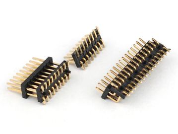 1.27 mm Pitch Male Pin Header Connector Due file Nero PA9T Plastica