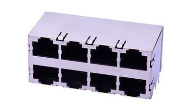 Connettore di rete RJ45 a doppio strato presa 8 porta 8p8c 90 gradi
