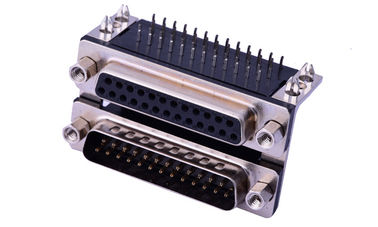 VGA Combination Input Output Connectors 25 Maschio 25 Base Nera 90° Piastra di inserimento
