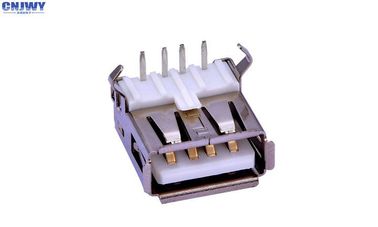 Femmina DIP Tipo 2.0 Micro USB connettore ad angolo destro Materiale LCP bianco - resina