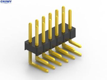 Resistenza all' isolamento Intestazione a Pcb ad angolo retto, connettore a intestazione maschile a doppia fila