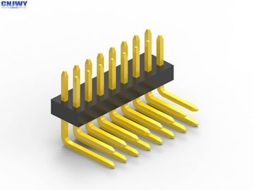 Connettore di intestazione di PCB a pin maschile 1.0mm Pitch PA6T Nero Plastica angolo destro