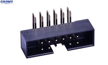 Connettore di intestazione della scatola ad angolo destro 2 * 6 pin PA6T altezza 4,8 mm corrente nominale 2.0AMP