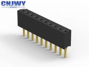 Connettore di intestazione per PCB femminile nera 1.27mm Pitch LCP Materiale H = 2.1mm