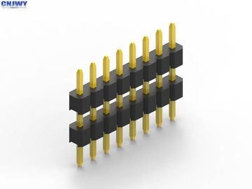 Connettore di testa di pin maschile a fila singola 2.0 mm PitchBlack PA6T Isolamento doppia plastica