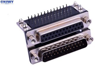 VGA Combination Input Output Connectors 25 Maschio 25 Base Nera 90° Piastra di inserimento