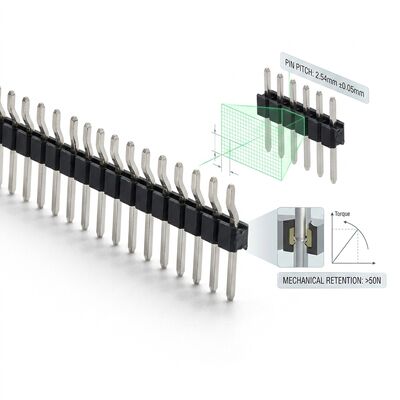 Connettore maschio a pin SMT a doppia fila con passo fine da 1,27 mm, design compatto a montaggio superficiale su PCB