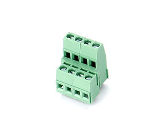 Blocco terminale a doppia fila, in acciaio M3 5,08 mm di passo 2*04P verde PA66 SN