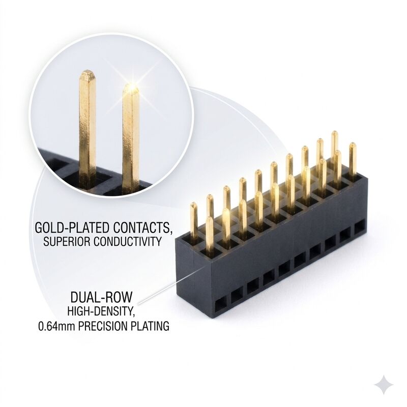 Connettore femmina mezzanino passo fine passo 0,8 mm Doppia fila 2x30P Presa PCB impilabile