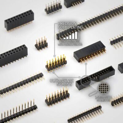 Connettore maschio a doppia fila impilabile rialzato con passo 2,54 mm, distanziatore per scheda PCB ad altezza estesa