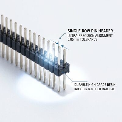 Montaggio di superficie Single Row Male Pin Header Connector 2.54mm Pitch SMT PCB Board Mount