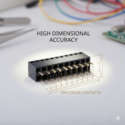 Profilo basso 1,27 mm angolo rettilineo SMD Female Header Connector Dual Row Gold Flash Ultra-Slim PCB Design