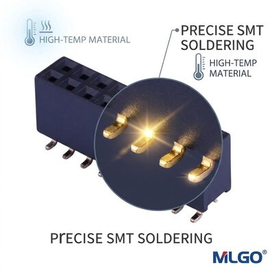 2.54mm Presa Femmina con Pin Rotondi Lavorati 40 Pin Oro Su Nichel Torniti di Precisione