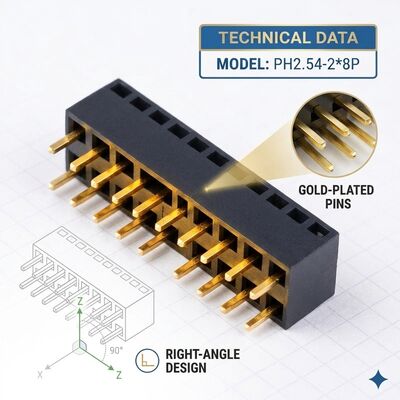 Connettore femmina SMT a fila singola con passo da 1,27 mm, basso profilo, nastro e bobina, presa per PCB