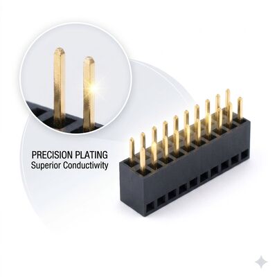 Presa per montaggio su PCB orizzontale con connettore femmina ad angolo retto a fila singola con passo da 1,00 mm